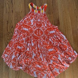 Free People orange, pink, and yellow top